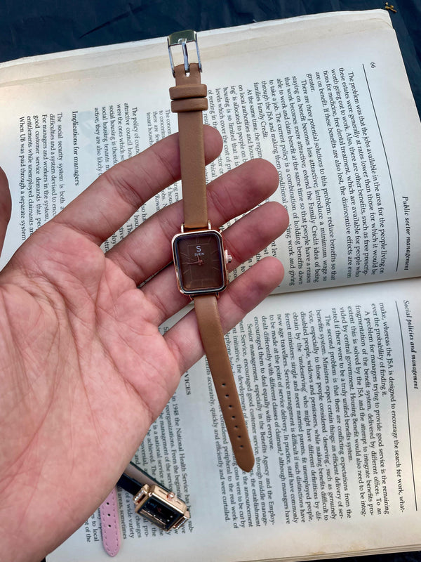 Shein women's leather watch