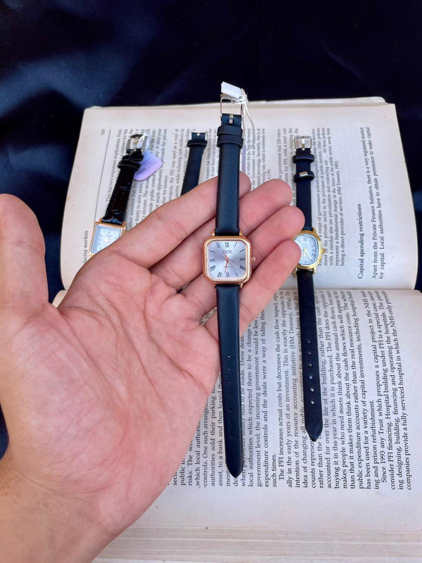 Women's leather watch
