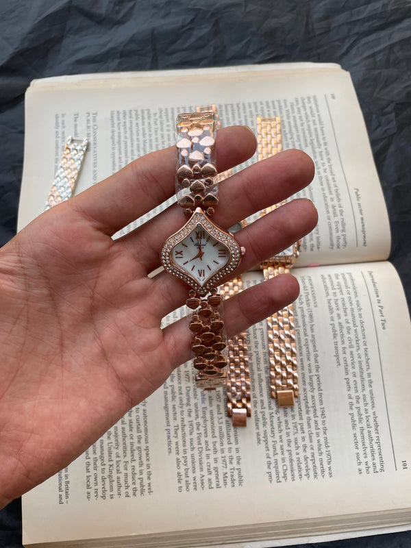 Rose gold women's watch