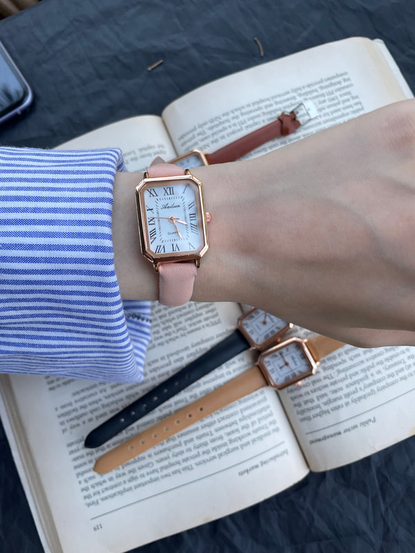 Women's leather watch