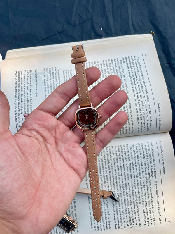 Shein women's leather watch