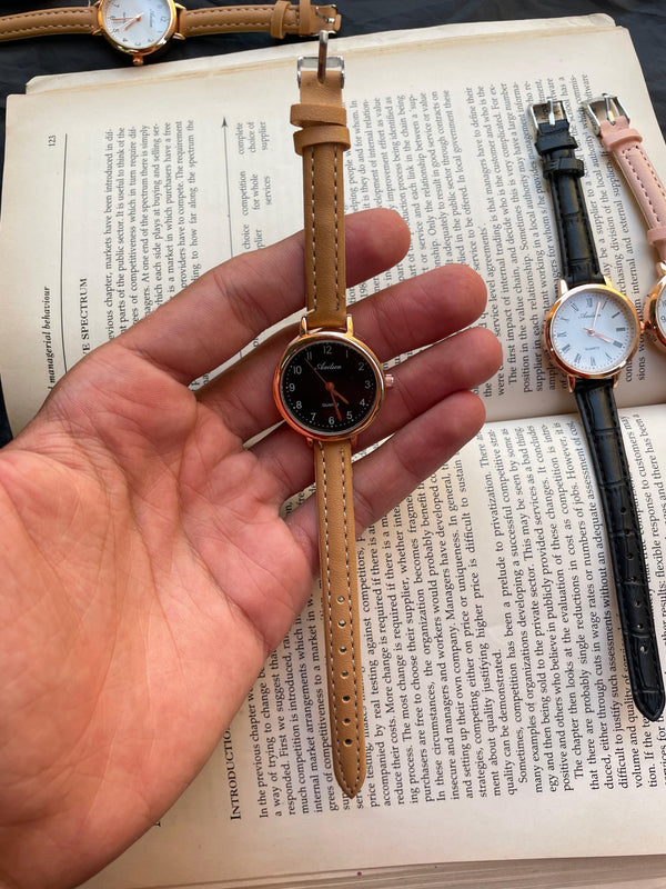 Women's leather watch