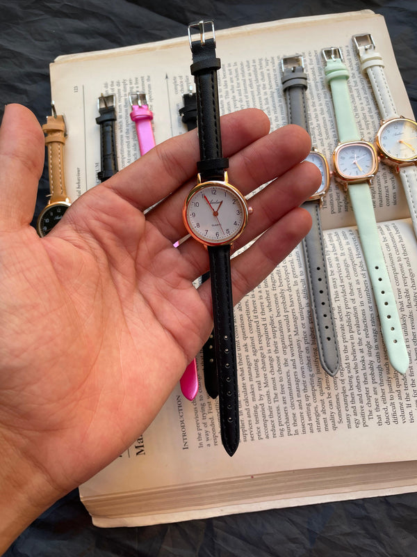 Women's leather watch