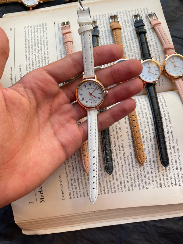 Women's leather watch