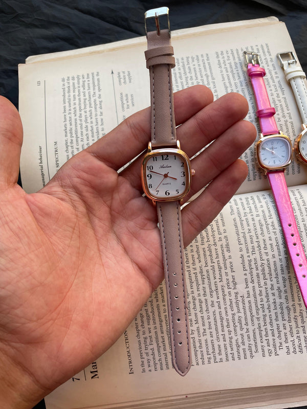Women's leather watch