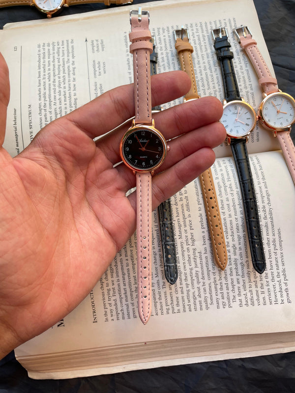 Women's leather watch