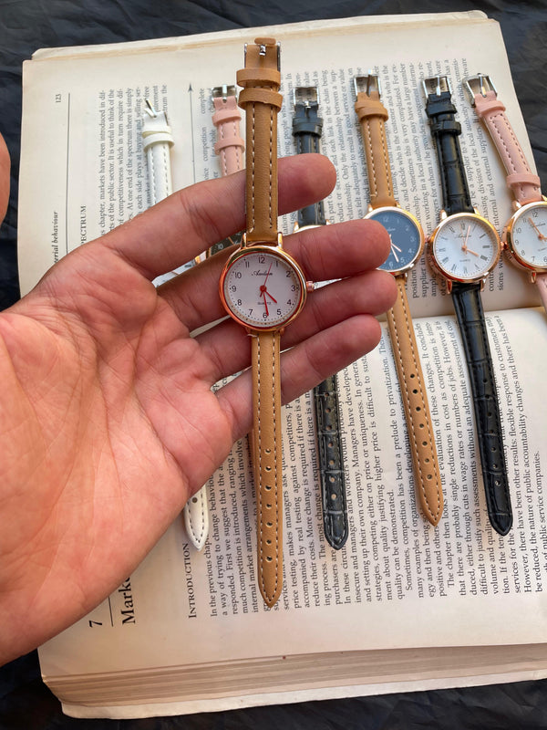 Women's leather watch