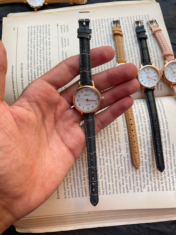 Women's leather watch