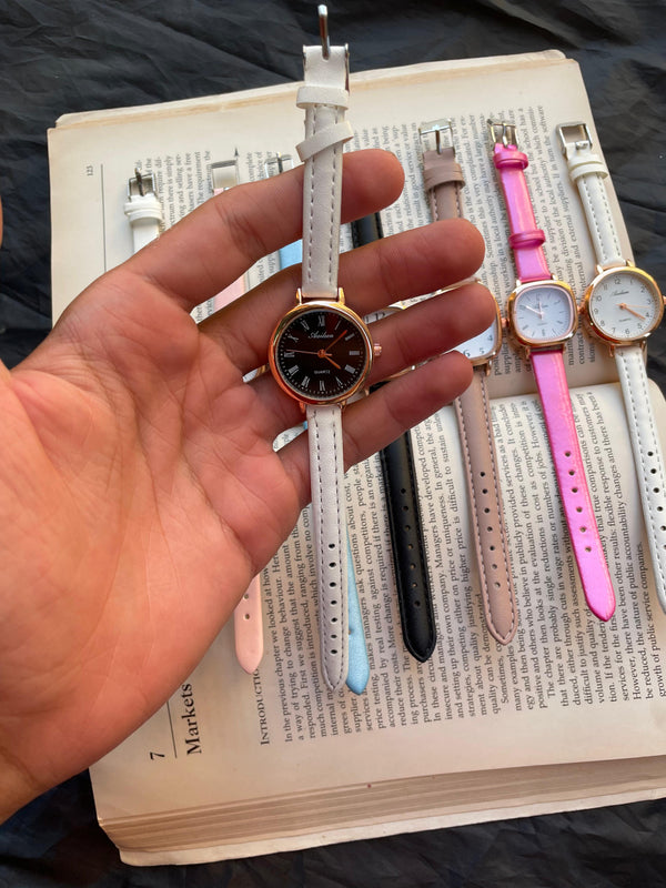 Women's leather watch